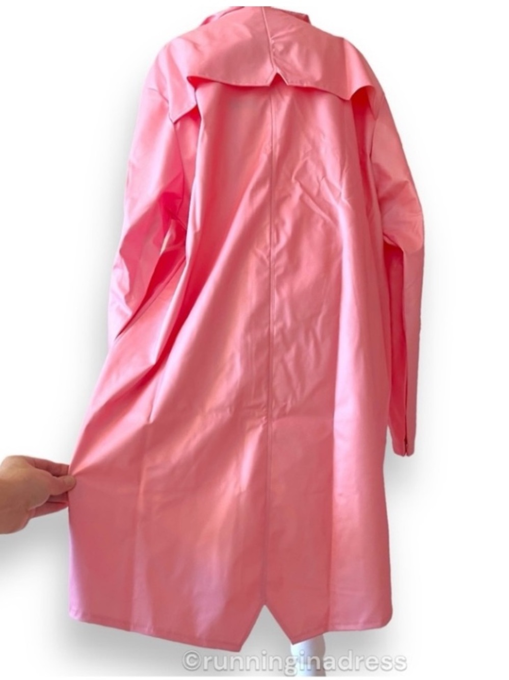 NWT RAINS Pink Sky Long Jacket Waterproof Unisex Rain Coat Medium M - Picture 7 of 16